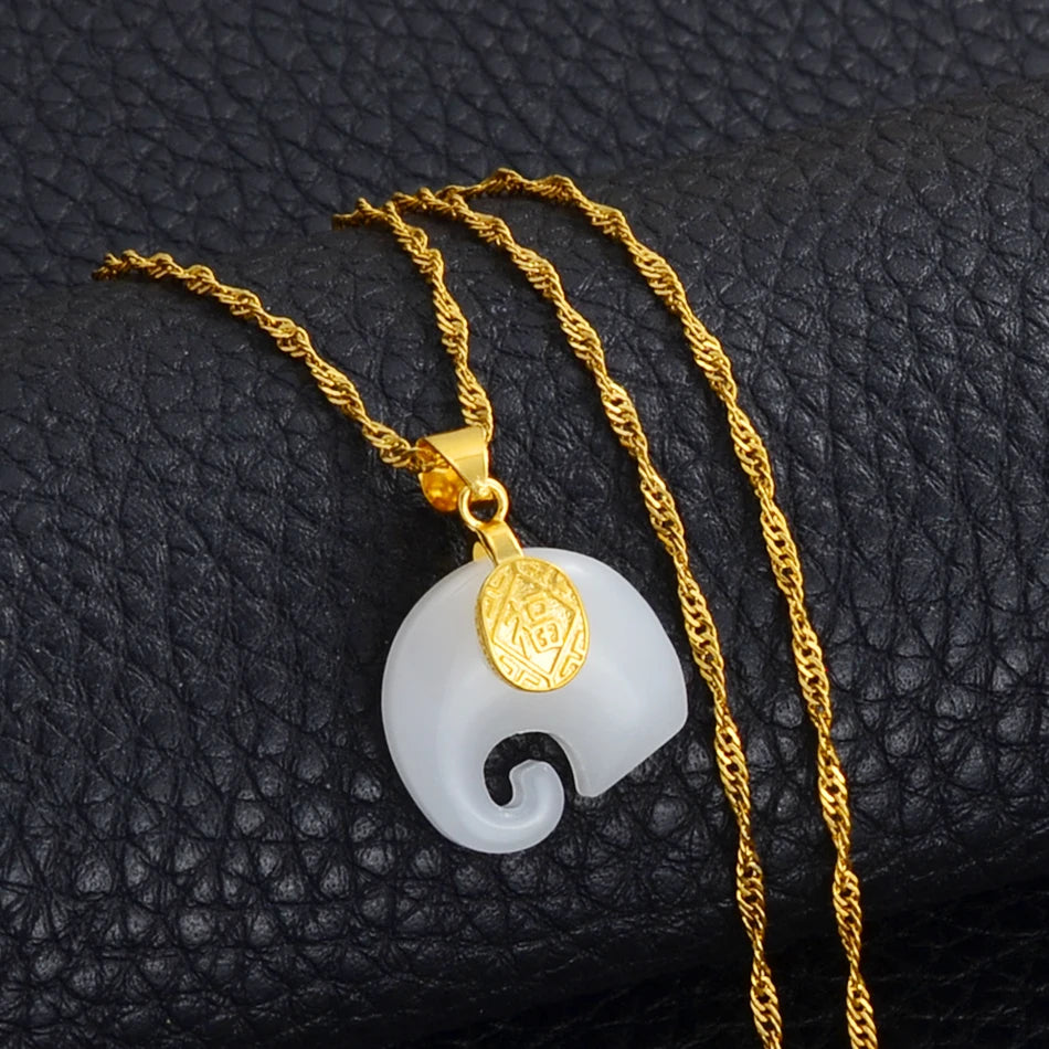 ANNIYO Collier avec pendentif éléphant FU