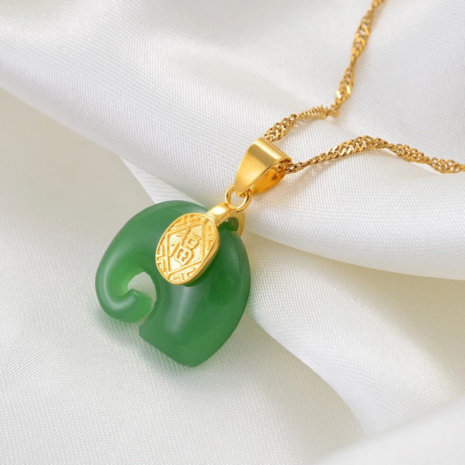ANNIYO Collier avec pendentif éléphant FU