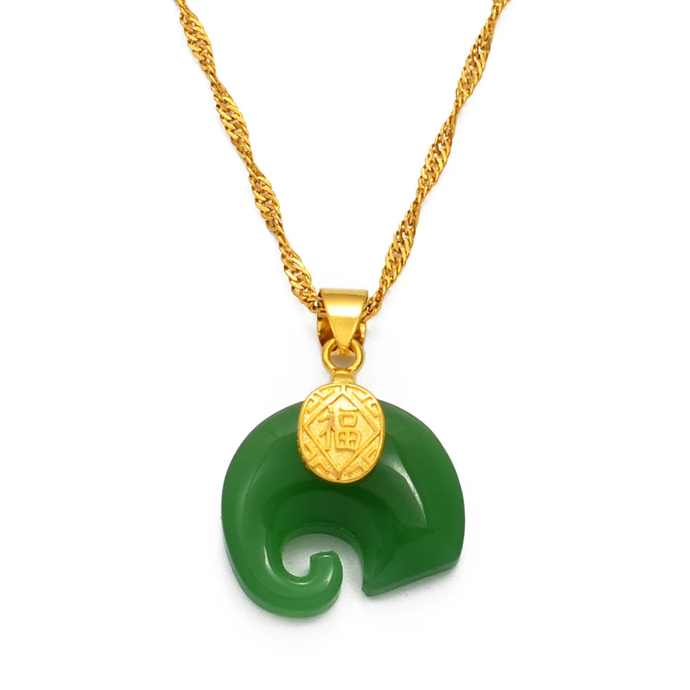 ANNIYO Collier avec pendentif éléphant FU