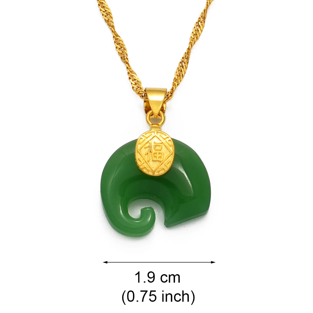 ANNIYO Collier avec pendentif éléphant FU