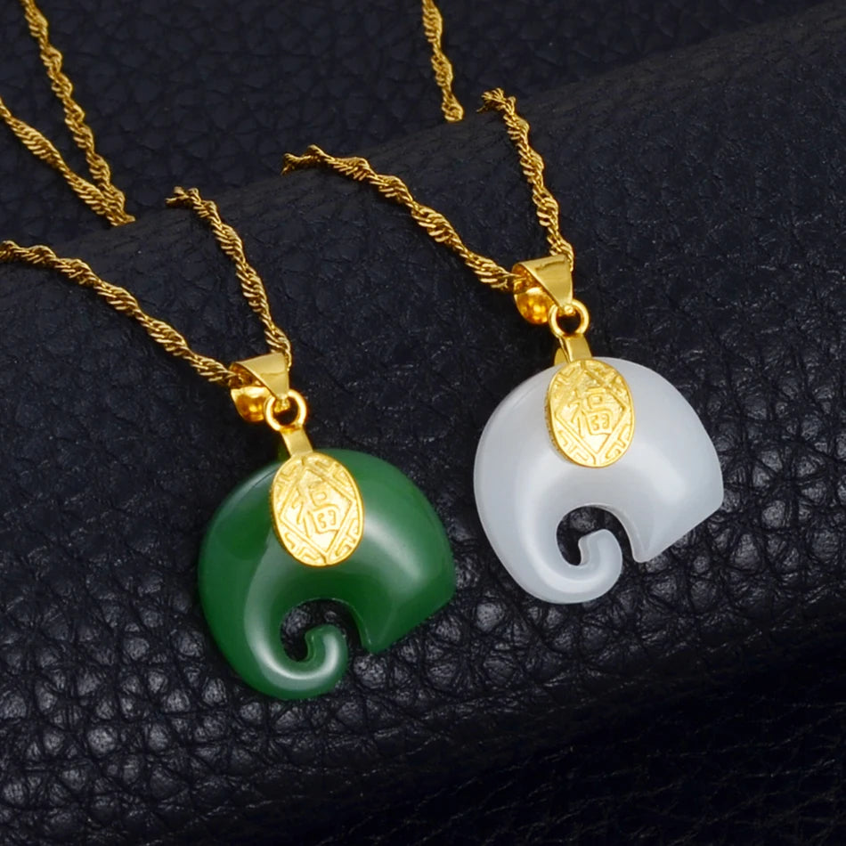 ANNIYO Collier avec pendentif éléphant FU