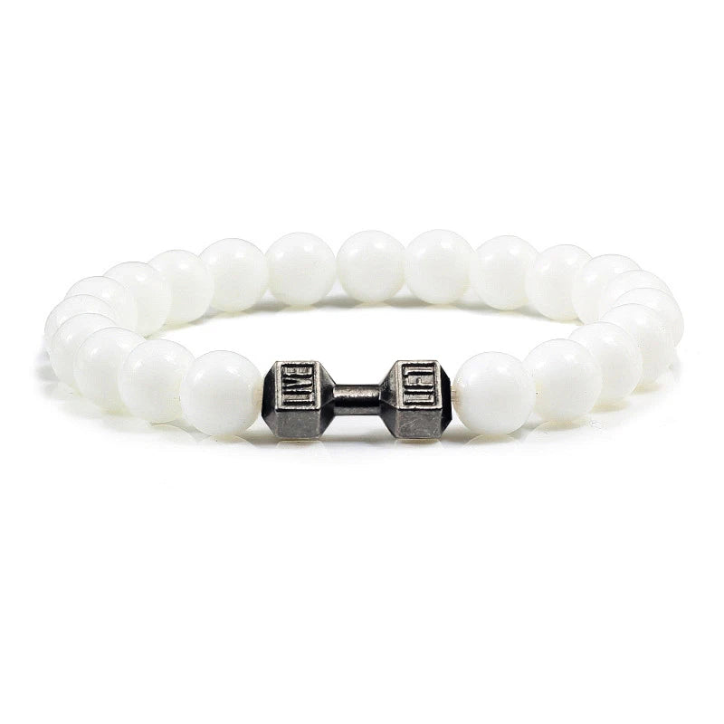 Bracelet en pierre volcanique naturelle pour hommes et femmes.
