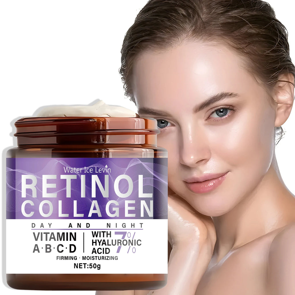 Crème hydratante de jour et de nuit au collagène, rétinol, Niacinamide.