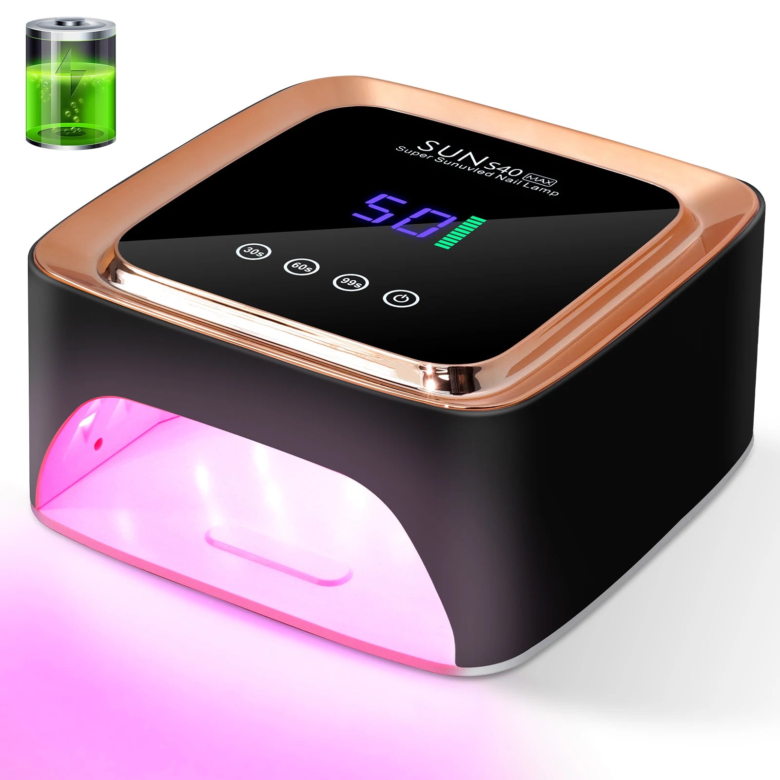 Lampe UV professionnelle, 57 LED, polymérisation des ongles, Rechargeable, effet rapide.