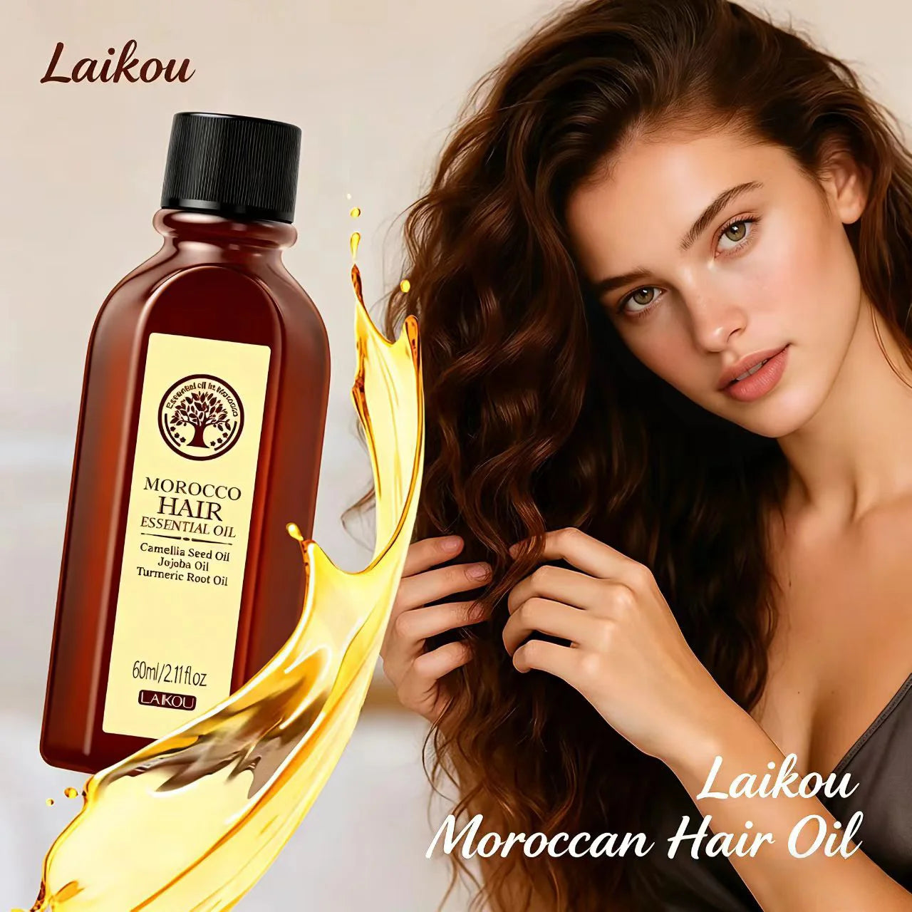 Huile essentielle capillaire à l'huile d'argan 60ml.
