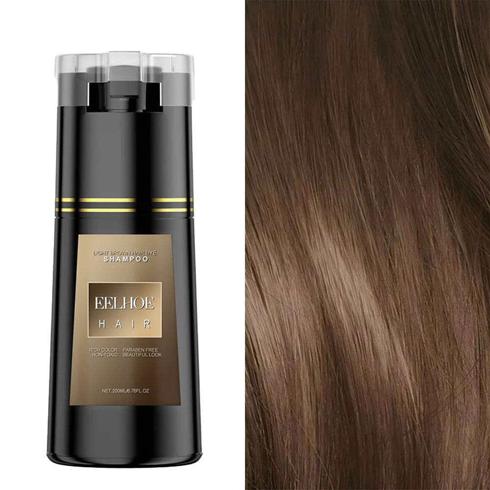 EELHOE shampooing de teinture capillaire instantanée femmes rapide facile.