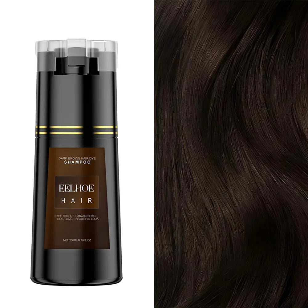 EELHOE shampooing de teinture capillaire instantanée femmes rapide facile.