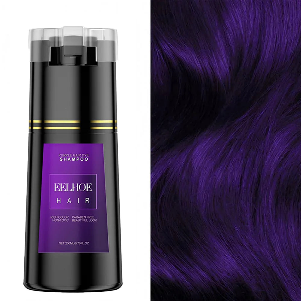 EELHOE shampooing de teinture capillaire instantanée femmes rapide facile.