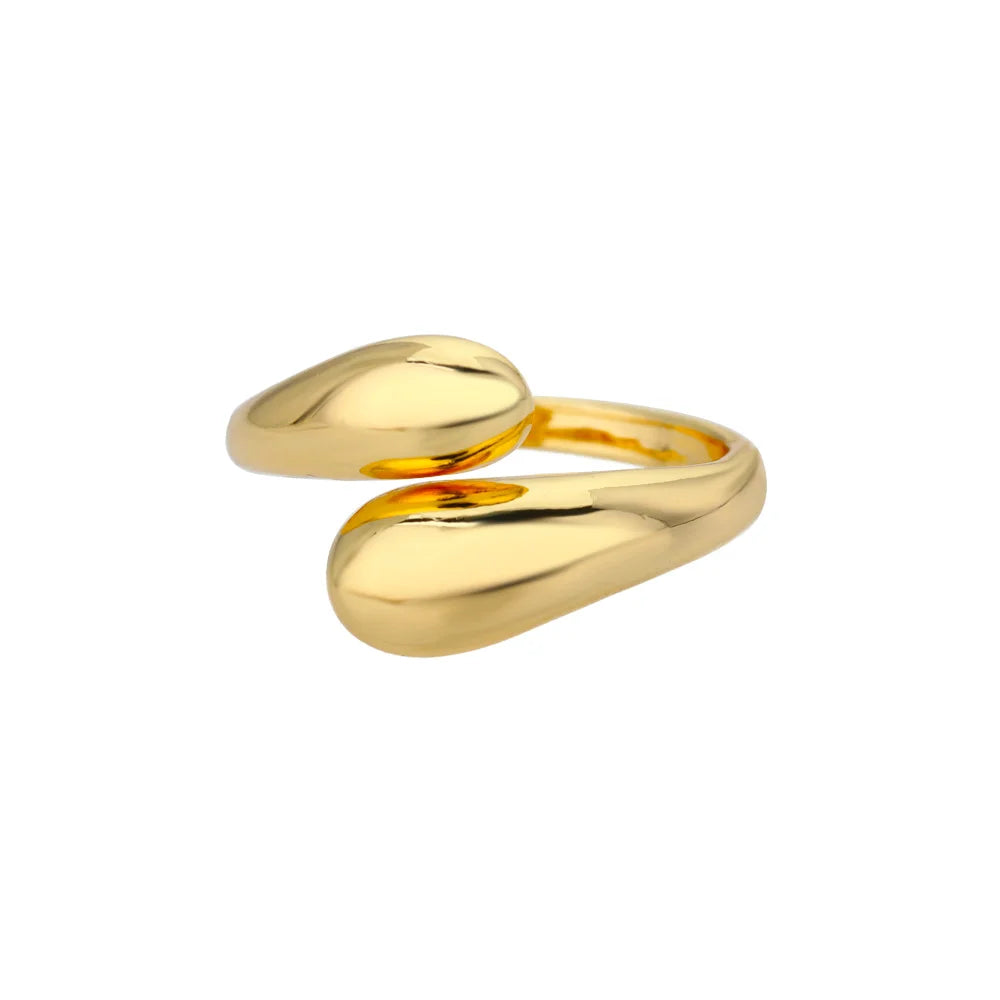 Bagues en acier inoxydable 316L pour femmes, couleur or, anneau ouvert