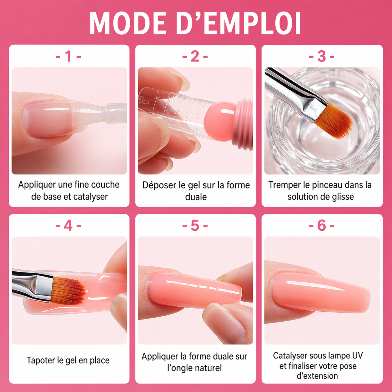 Gel nettoyant 2 en 1 pour ongles et dissolvant de vernis, solution professionnelle.